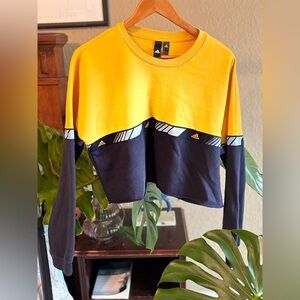 Adidas color block crop sweatshirt